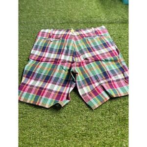Madras Plaid Mens Shorts Polo Ralph lauren red green white